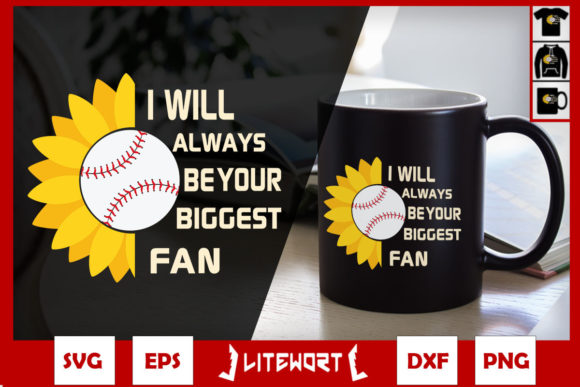 Cute Baseball Sunflower Your Biggest Fan