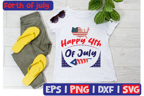 Happy 4th of July Typography