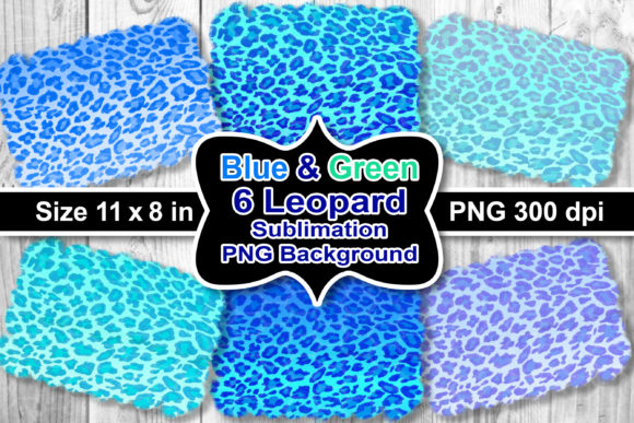 Sublimation Blue-Green Leopard BG