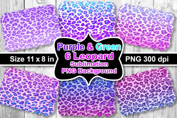 Sublimation Purple-Green Leopard BG